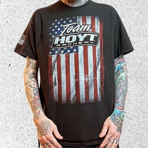 Hoyt Other - Hoyt bow hunting archery work wear utility black t shirt men’s XL